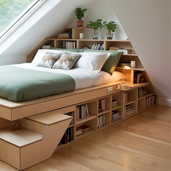 rangements dans une tête de lit