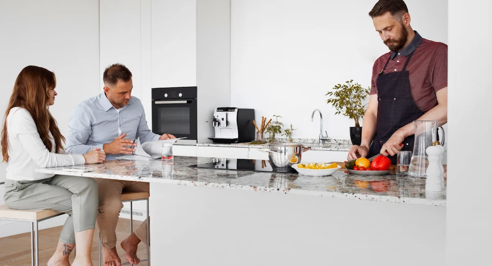 espace repas prolongement ilot